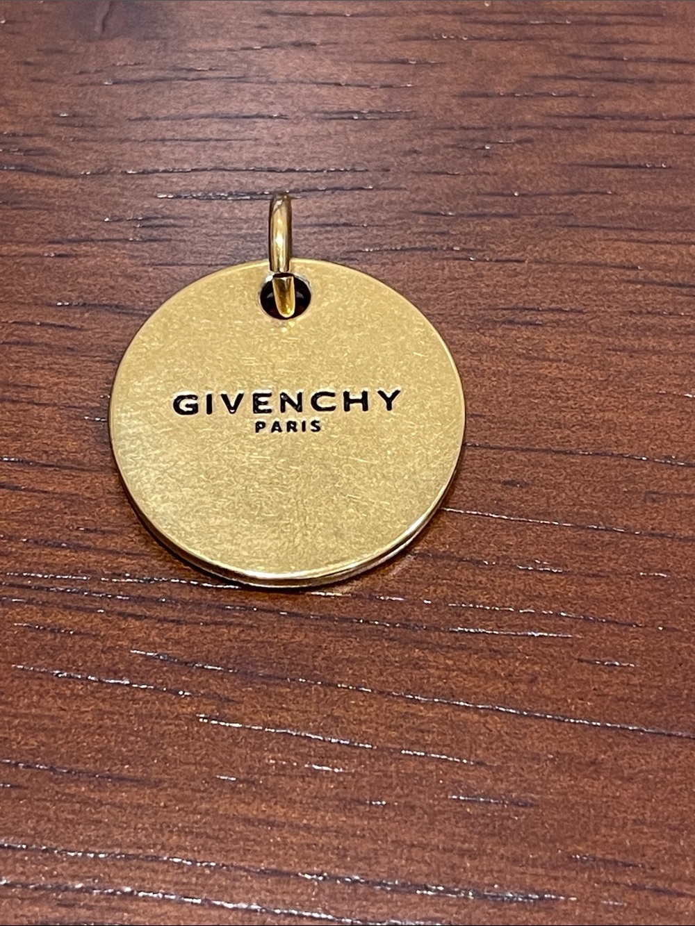 Givenchy Gold Round Logo Disc charm